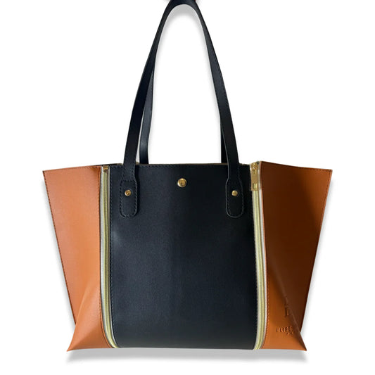 Combined Black And Brown Bag